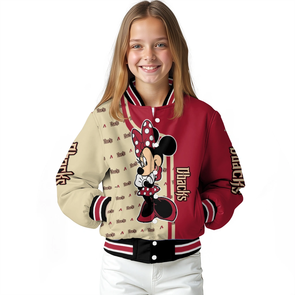 arizona diamondbacks minnie mouse red varsity jacket top rated arizona diamondbacks minnie mouse red varsity jacket top rated