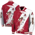 arizona diamondbacks ripped bolt red white varsity jacket best selling