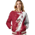 arizona diamondbacks ripped bolt red white varsity jacket best selling