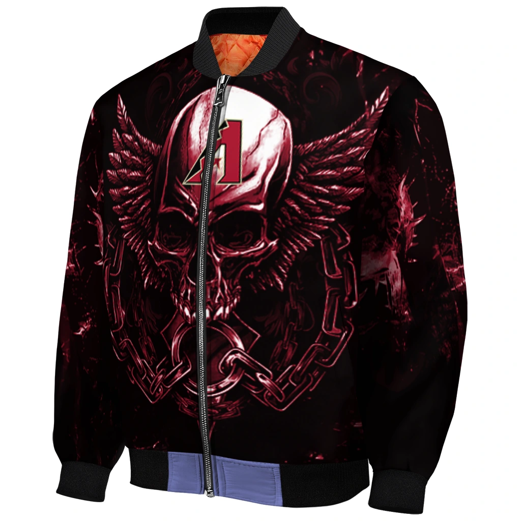 arizona diamondbacks skull bite red black bomber jacket fashion forward arizona diamondbacks skull bite red black bomber jacket fashion forward