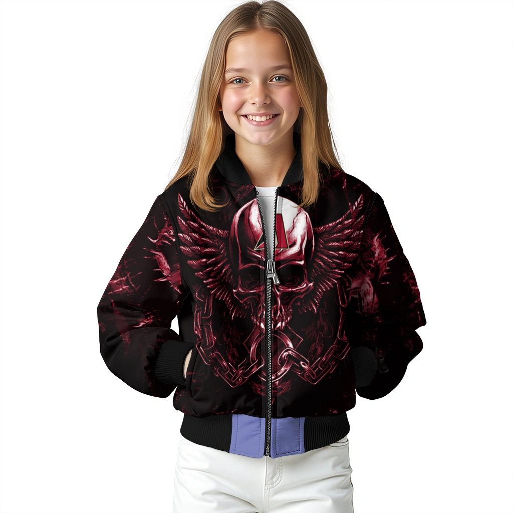 arizona diamondbacks skull bite red black bomber jacket top rated arizona diamondbacks skull bite red black bomber jacket top rated