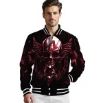 arizona diamondbacks skull bite red black varsity jacket best selling