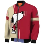 arizona diamondbacks snoopy attitude red bomber jacket best selling