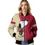 arizona diamondbacks snoopy attitude red bomber jacket best selling