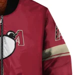 arizona diamondbacks snoopy attitude red bomber jacket best selling