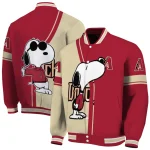 arizona diamondbacks snoopy attitude red varsity jacket best selling