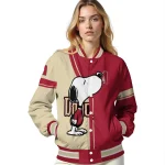 arizona diamondbacks snoopy attitude red varsity jacket best selling