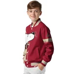 arizona diamondbacks snoopy attitude red varsity jacket best selling