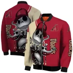 arizona diamondbacks spooky grin red bomber jacket best selling
