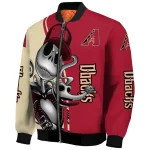arizona diamondbacks spooky grin red bomber jacket best selling
