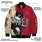 arizona diamondbacks spooky grin red bomber jacket best selling