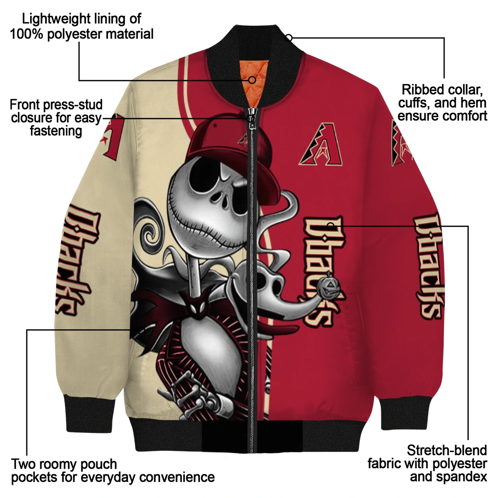arizona diamondbacks spooky grin red bomber jacket new arrival arizona diamondbacks spooky grin red bomber jacket new arrival