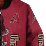 arizona diamondbacks spooky grin red bomber jacket best selling