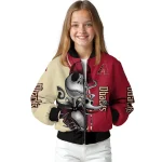arizona diamondbacks spooky grin red bomber jacket best selling
