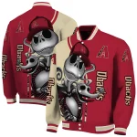 arizona diamondbacks spooky grin red varsity jacket best selling