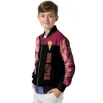 arizona state sun devils fire skull maroon black bomber jacket best selling