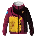 arizona state sun devils grid streak maroon black windbreaker jacket best selling
