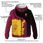 arizona state sun devils grid streak maroon black windbreaker jacket best selling