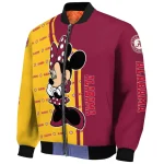 arizona state sun devils minnie mouse maroon bomber jacket best selling