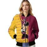 arizona state sun devils minnie mouse maroon bomber jacket best selling