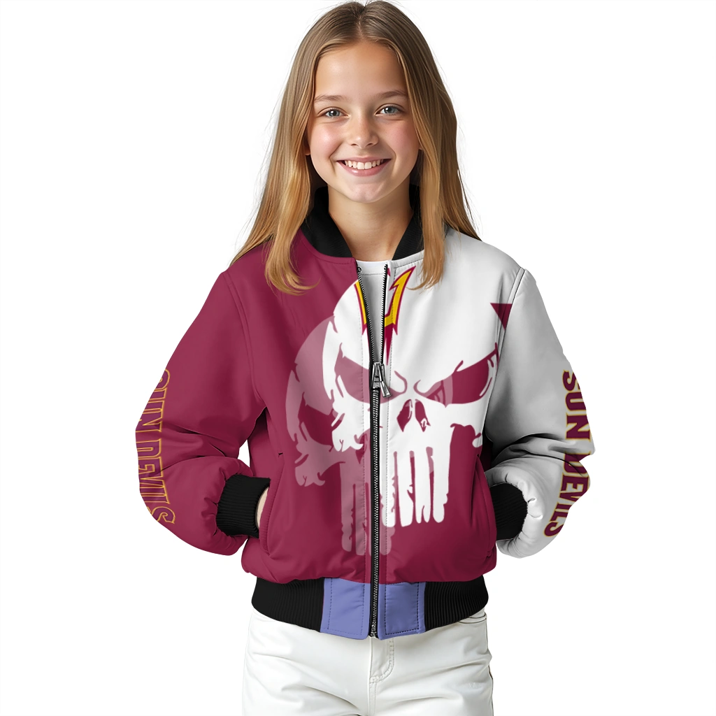 arizona state sun devils skull outline maroon white bomber jacket top rated arizona state sun devils skull outline maroon white bomber jacket top rated