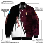 arizona state sun devils torn texture print maroon black varsity jacket best selling