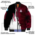 arizona wildcats torn texture print red black bomber jacket best selling