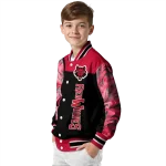 arkansas state red wolves fire skull scarlet black varsity jacket best selling