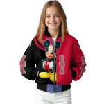 arkansas state red wolves mickey mouse scarlet bomber jacket best selling