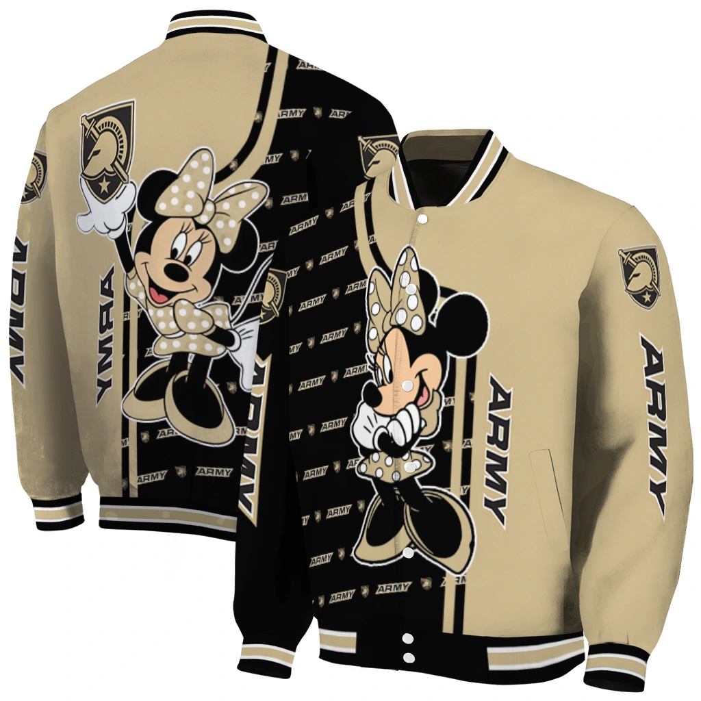 army black knights minnie mouse gold varsity jacket fashion forward army black knights minnie mouse gold varsity jacket fashion forward