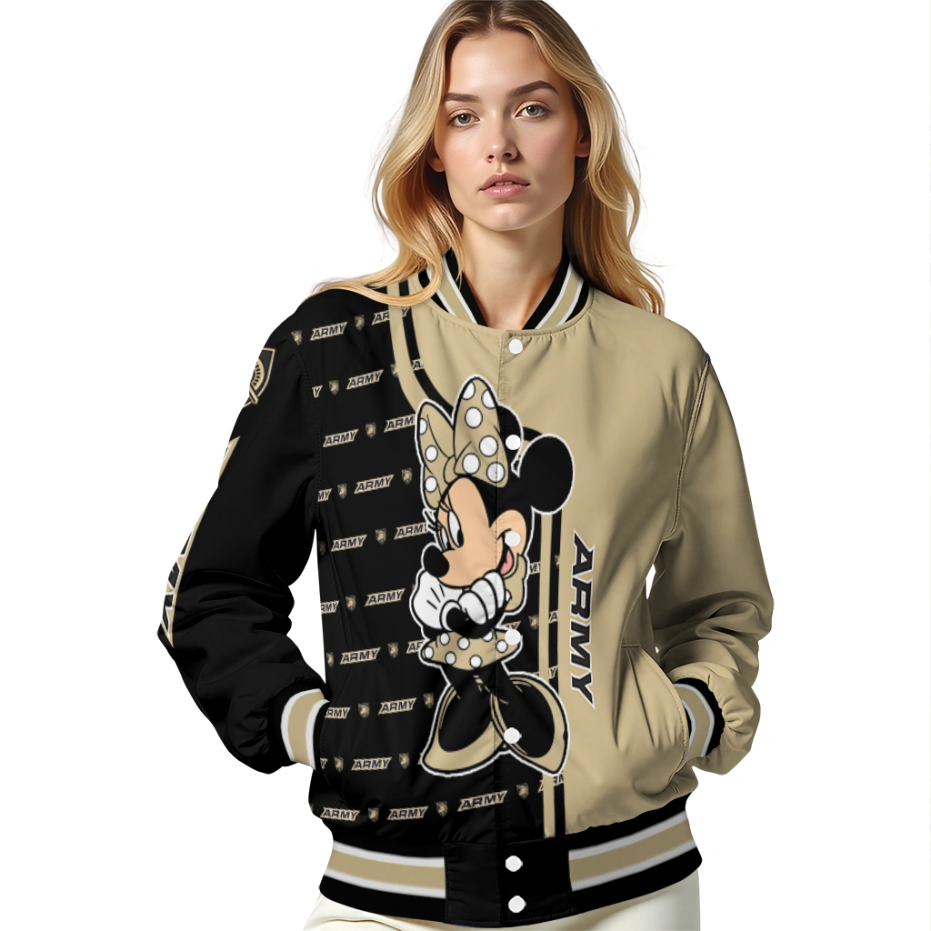 army black knights minnie mouse gold varsity jacket latest model army black knights minnie mouse gold varsity jacket latest model