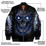 atlanta braves inferno skull navy black bomber jacket best selling