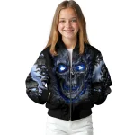 atlanta braves inferno skull navy black bomber jacket best selling
