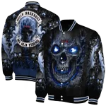 atlanta braves inferno skull navy black varsity jacket best selling