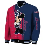atlanta braves minnie mouse navy varsity jacket best selling