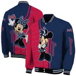 atlanta braves minnie mouse navy varsity jacket best selling