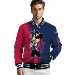 atlanta braves minnie mouse navy varsity jacket best selling