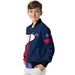 atlanta braves snoopy attitude navy bomber jacket best selling