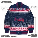 atlanta braves snowy pines navy varsity jacket best selling