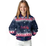 atlanta braves snowy pines navy varsity jacket best selling