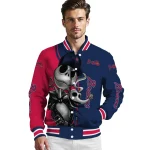 atlanta braves spooky grin navy varsity jacket best selling