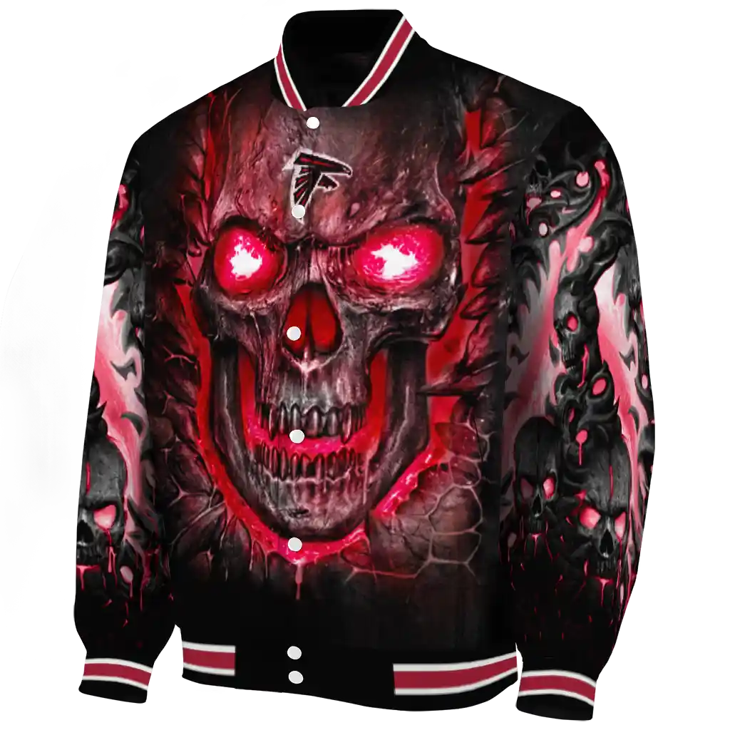 atlanta falcons inferno skull red black varsity jacket best selling atlanta falcons inferno skull red black varsity jacket best selling