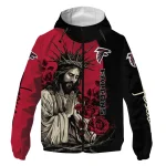 atlanta falcons jesus roses red black windbreaker jacket best selling