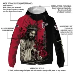 atlanta falcons jesus roses red black windbreaker jacket best selling