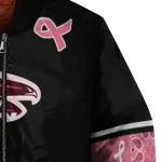 atlanta falcons pink ribbon black pink bomber jacket best selling