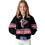 atlanta falcons pink ribbon black pink bomber jacket best selling