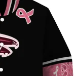 atlanta falcons pink ribbon black pink varsity jacket best selling