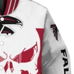 atlanta falcons skull outline red white varsity jacket best selling