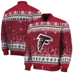 atlanta falcons snowy pines red varsity jacket best selling