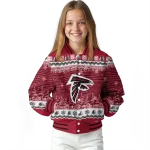 atlanta falcons snowy pines red varsity jacket best selling